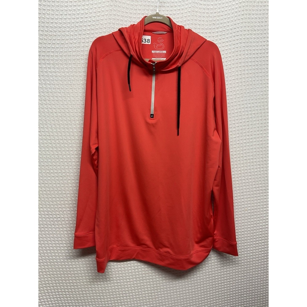 Swannies Golf Medinah Hoodie Mens 2XL Coral Pullover  Performance Sweatshirt USA